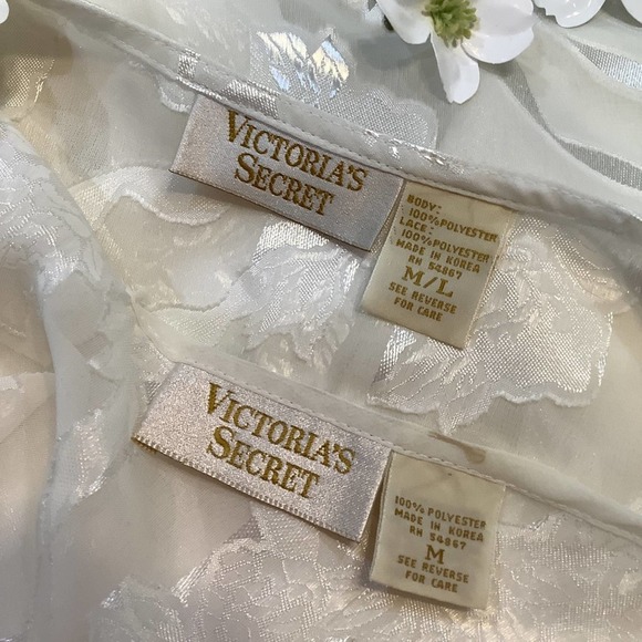 Vintage Victoria’s Secret Gold Label 2 Piece Sheer White Bias Gown & Top Set - Picture 12 of 16